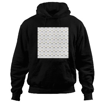 Discover Modern Snowflakes Pattern White Gold Hoodies