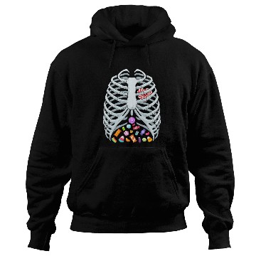 Discover Funny Candy Skeleton Rib Cage Halloween Costume Hoodies