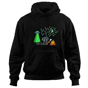 Discover Trick or Treat - Alien Camping Kitten Hoodies
