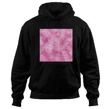 Discover Pink White Snowflakes Pattern Hoodies