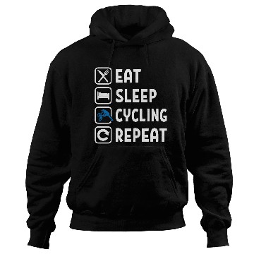 Discover Eat Sleep Cycling Repeat Hoodies