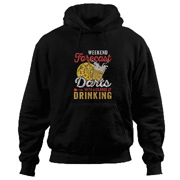 Discover Dart Dartboard Weekend Forecast Darts Drinking Hoodies