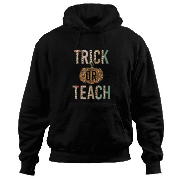 Discover Trick Or Teach Leopard Print Halloween Hoodies