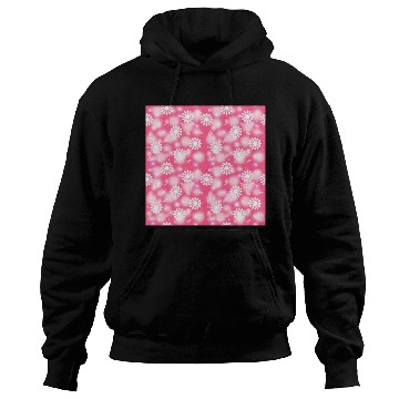 Discover Pink White Snowflakes Pattern Hoodies