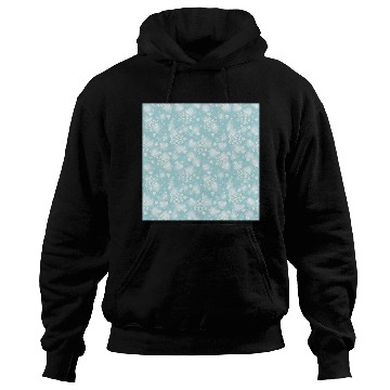 Discover Teal Snowflakes Pattern Hoodies