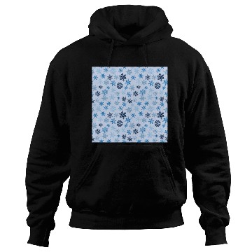 Discover Blue Snowflakes Pattern Hoodies
