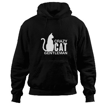 Discover Crazy Cat Gentleman Hoodies
