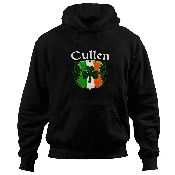 Discover Cullen Irish Surname Ireland Flag Shield Shamrock Hoodies
