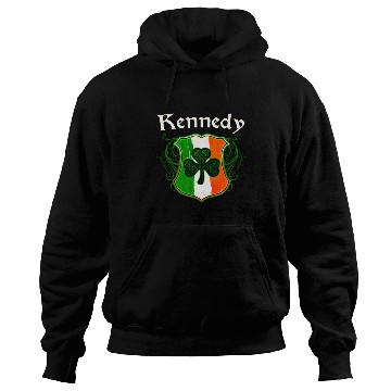 Discover Kennedy Irish Surname Ireland Flag Shield Shamrock Hoodies