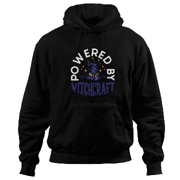 Discover Powered By Witchcraft Witch Hat Spooky Sorcery Hoodies