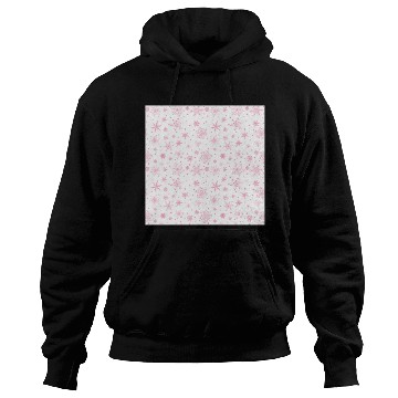 Discover Snowflakes Pattern Pink White Hoodies
