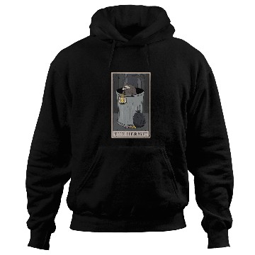 Discover raccoon Hermit Tarot Card Hoodies