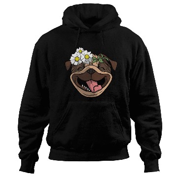 Discover Dog Pug Flower Hoodies
