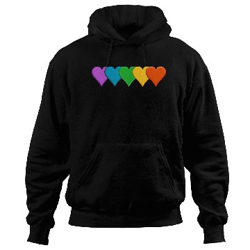 Discover Rainbow pride hearts Hoodies
