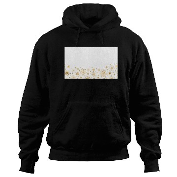 Discover Elegant White Gold Snowflakes Hoodies