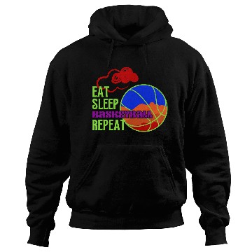 Discover Red Cloud Eat Sleep Basketball Repeat funny sport. Hoodies