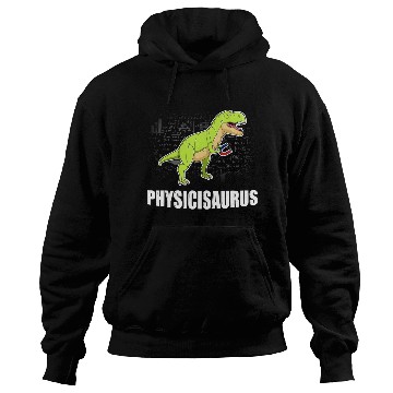 Discover Physics Dinosaur Funny Cartoon Scientist Hoodies M