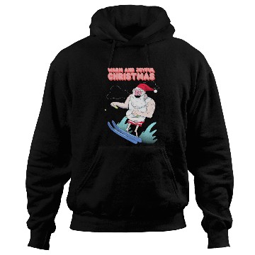 Discover christmas and santa claus having summer fun Hoodies