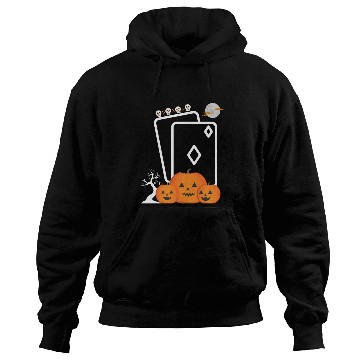 Discover playing card Pumpkin halloween Hoodies