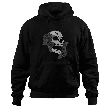 Discover Black Skull Roses Aesthetic Goth Gothic Hoodies
