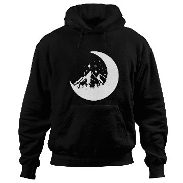 Discover Mountains in the moon Full moon Hoodies