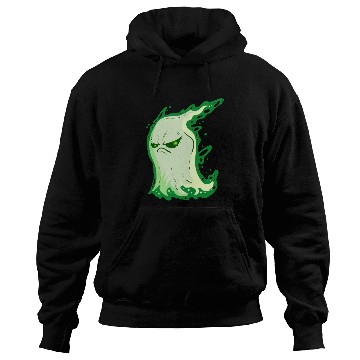 Discover Grumpy Green Spirit Ghost On Halloween Hoodies