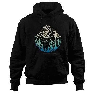 Discover Minimal Mountains Geometry Outdoor Hiking Hoodies