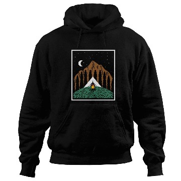 Discover Mountain Night Camper Gift Hoodies