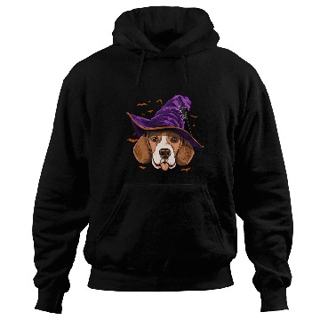 Discover Beagle Dog Witch Funny Halloween Dog Lover Hoodies