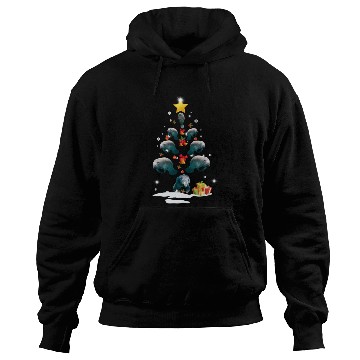 Discover Dolphin Christmas Tree Dolphin Xmas Funny Gift Hoodies