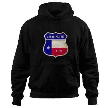 Discover Grand Prairie Texas Crest Flag Design Hoodies