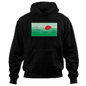 Discover Minimalist Sun Fern Green Hoodies