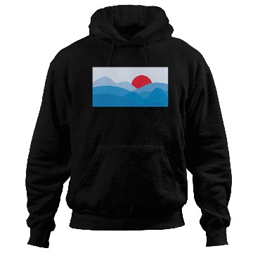 Discover Minimalist Sun Blue Hoodies