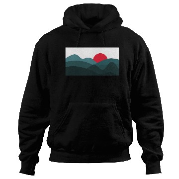 Discover Minimalist Sun Peacock Blue and White Hoodies