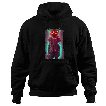 Discover Futuristic Cyberpunk Cat Hoodies