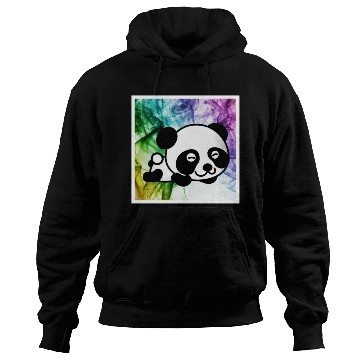 Discover panda in colourful world Hoodies