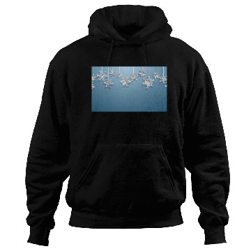 Discover Elegant Hanging Snowflakes Light Blue Hoodies