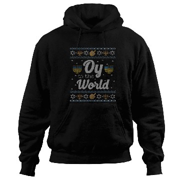 Discover Funny Ugly Hanukkah Oy To The World Hoodies