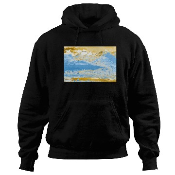 Discover Golden Blue Mountain Lake Hoodies