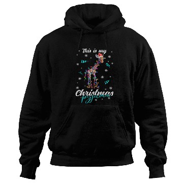 Discover Winter Christmas Pyjama Giraffe Hoodies
