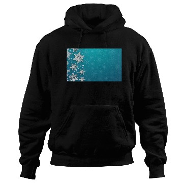 Discover Elegant Christmas Snowflakes Pattern Teal Hoodies