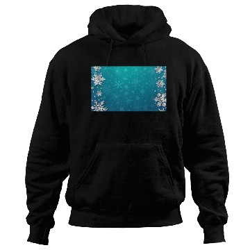 Discover Winter Snowflakes Teal Pattern Hoodies