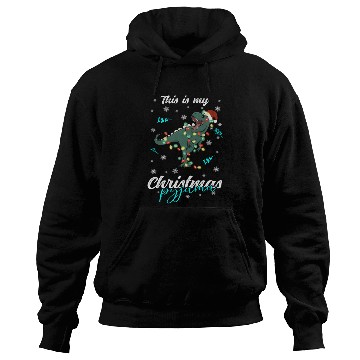 Discover Winter Christmas Pyjama Dinosaur Trex Hoodies