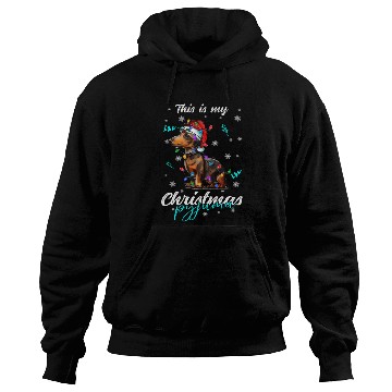 Discover Winter Christmas Pyjama Dachshund Hoodies