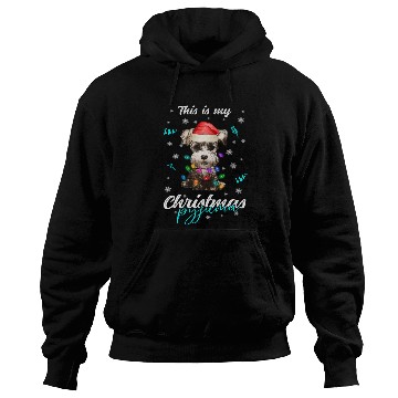 Discover Winter Christmas Pyjama Miniature Schnauzer Hoodies
