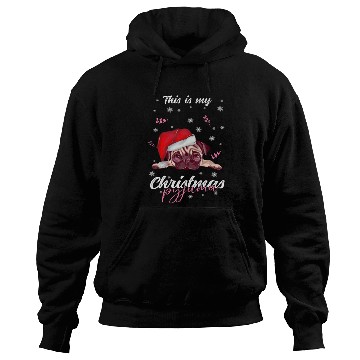 Discover Winter Christmas Pyjama Pug Hoodies