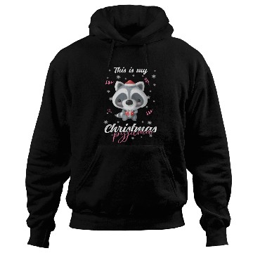 Discover Winter Christmas Pyjama Raccoon Hoodies