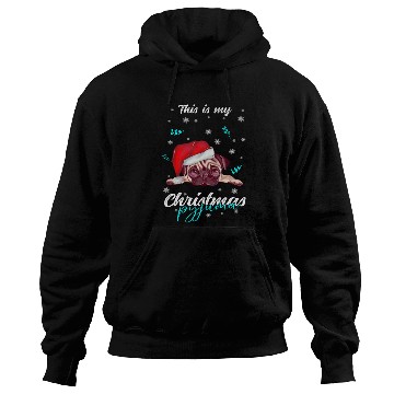 Discover Winter Christmas Pyjama Pug Hoodies