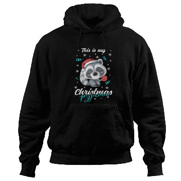 Discover Winter Christmas Pyjama Raccoon Hoodies