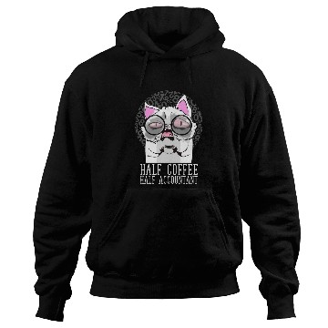 Discover Half Coffee Half Accountant Funny Bookkeeper Hoodies